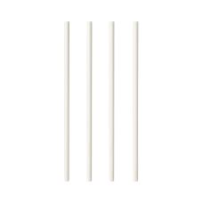 Słomki papierowe jumbo białe o wymiarach 8 na 250 mm opakowanie 100 sztuk