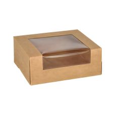 Pudełko na sushi z okienkiem kartonowe 12 x 10 x 4,5 cm 25 sztuk