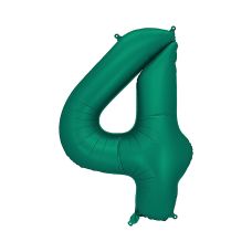 Balon Foliowy Cyfra 4 Butelkowa Zieleń 86cm