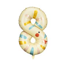 Balon Foliowy Cyfra 8 Wąż Mix Kolorów 51x86 cm