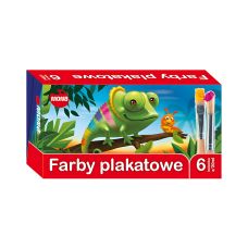 Farby Plakatowe Mona 6 Kolorów - Wysokiej Jakości Farby Do Prac Plastycznych