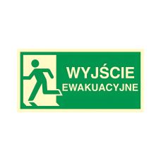 Znak kierunek do wyjścia ewakuacyjnego w lewo 2 fotoluminescencyjny 150x300 mm PCV