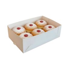 Kartonik papierowy na pączki biały 30 x 20 x 9 cm 100 sztuk do gastronomii