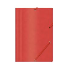 Teczka z gumką OFFICE PRODUCTS z preszpanu A4 390gsm 3-skrzydłowa czerwona