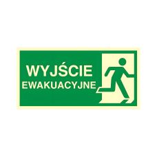 Znak kierunek do wyjścia ewakuacyjnego w prawo 2 fotoluminescencyjny 150x300 mm PCV