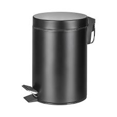 Kosz ze stopką Donau Home, wolnoopadający, 3l, czarny