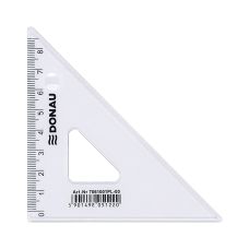 Ekierka geometryczna DONAU, 45 stopni, rozmiar 8,5 cm, transparentna
