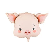 Balon Foliowy Świnka Różowa 61x36 cm do Powietrza i Helu