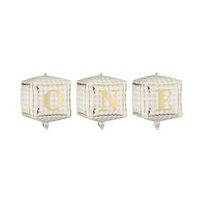 Balony foliowe kostki "One" 34x36 cm mix 3 szt.
