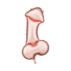 Balon Foliowy Penis Różowe Złoto 55.5x112 cm Dekoracja Eventowa