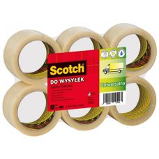 Taśma pakowa SCOTCH® Hot-melt 371, 50mm x 66m, transparentna