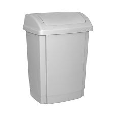 Kosz Na Śmieci Z Pokrywą Office Products, Tworzywo, 25L, Szary