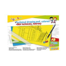 Blok techniczny GIMBOO mix kolorów A3 150gsm 10 kartek