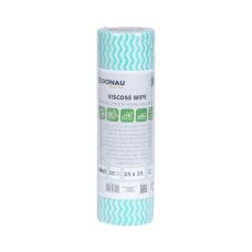Ścierka z wiskozą DONAU HOME rolka fala 23x39cm 25 listków zielona