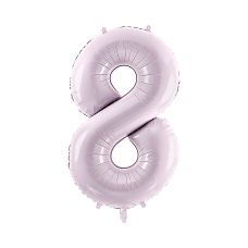 Balon Foliowy Cyfra 8 Fioletowy Pastelowy 72cm