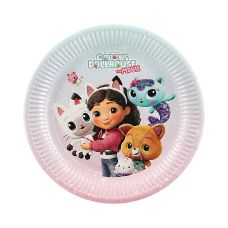 Talerzyki papierowe Koci Domek Gabi mix 23 cm (6 szt.)