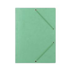 Teczka z gumką DONAU preszpan A4 390gsm 3-skrzydłowa jasnozielona