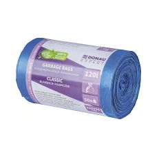Worki na odpady DONAU EXPERT, klasyczne, LDPE, 120l, 50 szt., niebieskie