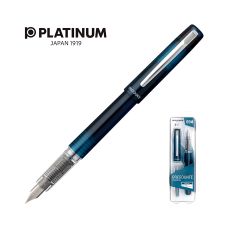Pióro wieczne Platinum Prefounte Night Sea stalówka M niebieskie w blistrze