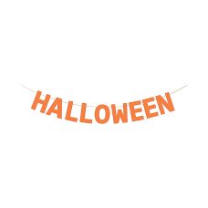 Baner dekoracyjny Halloween pomarańczowy papierowy 2.5 metra