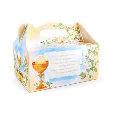 Pudełka na Ciasto Komunijne Ozdobne Papierowe z Nadrukiem 19x14x9 cm 10 sztuk