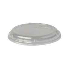 Pokrywka okrągła plastikowa do pojemników PLA 350ml przezroczysta 50 sztuk