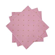 Serwetki Papierowe PAW Golden Dots Jasnoróżowe 33x33 cm 20 sztuk
