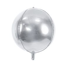 Balon Foliowy Kula Srebrny 40cm do Powietrza i Helu