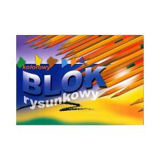 Blok rysunkowy A4 kolorowy 16 kartek 80g KRESKA
