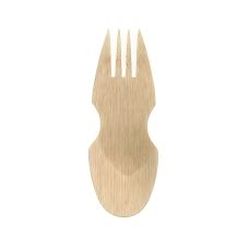 Łyżkowidelce bambusowe 8,5 cm 50 szt.