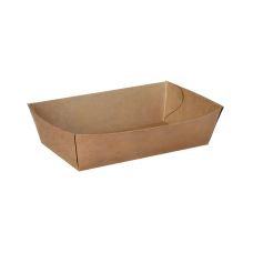 Tacka papierowa głęboka tłuszczoodporna brązowa 12 x 7 x 3,5 cm 50 sztuk
