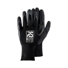 Rękawice dziane monterskie RS Safe Tec Black nylonowe lateksowe rozmiar 9 czarne