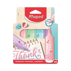 Zakreślacze Flex Pastel 4 sztuki w kartonowym etui
