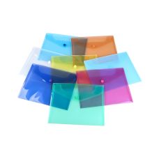 Teczka kopertowa z polipropylenu na zatrzask C5 185x238mm mix kolorów display