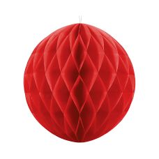 Kula Bibułowa Dekoracyjna Czerwona 40 cm