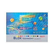 Blok techniczny kolorowy A4 12k 210g Vincent KRESKA