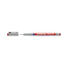 Marker zmywalny Edding 152, okrągła końcówka 1 mm, kolor czerwony