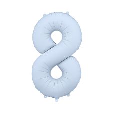 Balon Foliowy Cyfra 8 Mglisty Niebieski 86cm