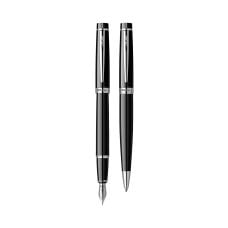 Zestaw pióro i długopis Scrikss Honour 38 w etui, kolor czarny chrom