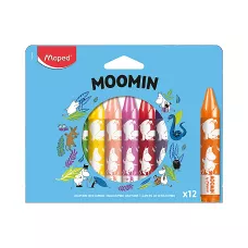 Kredki świecowe Jumbo Muminki 12 kolorów pud. z zaw.