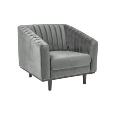 Fotel Asprey 1 Velvet szary Bluvel 14 Wenge