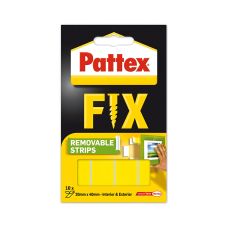 Paski montażowe usuwalne PATTEX FIX bezbarwne 10x40 mm x 20 mm 12 sztuk