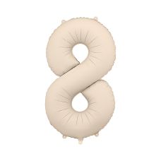 Balon Foliowy Cyfra 8 Jasny Beż 86cm