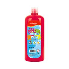 Farba akrylowa KEYROAD czerwona 1000ml w butelce do biura eventów cateringu