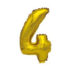 Balon foliowy cyfra 4 złoty 80 cm