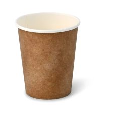 Kubek papierowy brązowo-biały dwuwarstwowy dyspersyjny 250 ml średnica 80 mm 50 sztuk