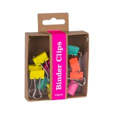 Klipy biurowe APLI Fluor Collection, mix kolorów, 12 sztuk