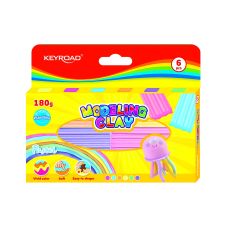 Plastelina KEYROAD, 6 kolorów, 6x30g, w pudełku, zestaw kreatywny