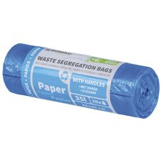 Worki do segregacji odpadów DONAU HOME, z uszami, papier, 35l, 20 szt., niebieskie
