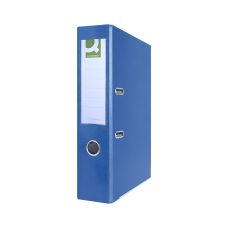 Segregator Q-CONNECT Hero z szyną na 75mm, A4, z polipropylenu, niebieski